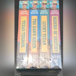 John Wayne - Four By The Duke (VHS, 2000, 4-Tape Set, Collectors Classics) NEW